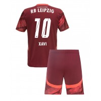 RB Leipzig Xavi Simons #10 Udebanesæt Børn 2024-25 Kortærmet (+ Korte bukser)